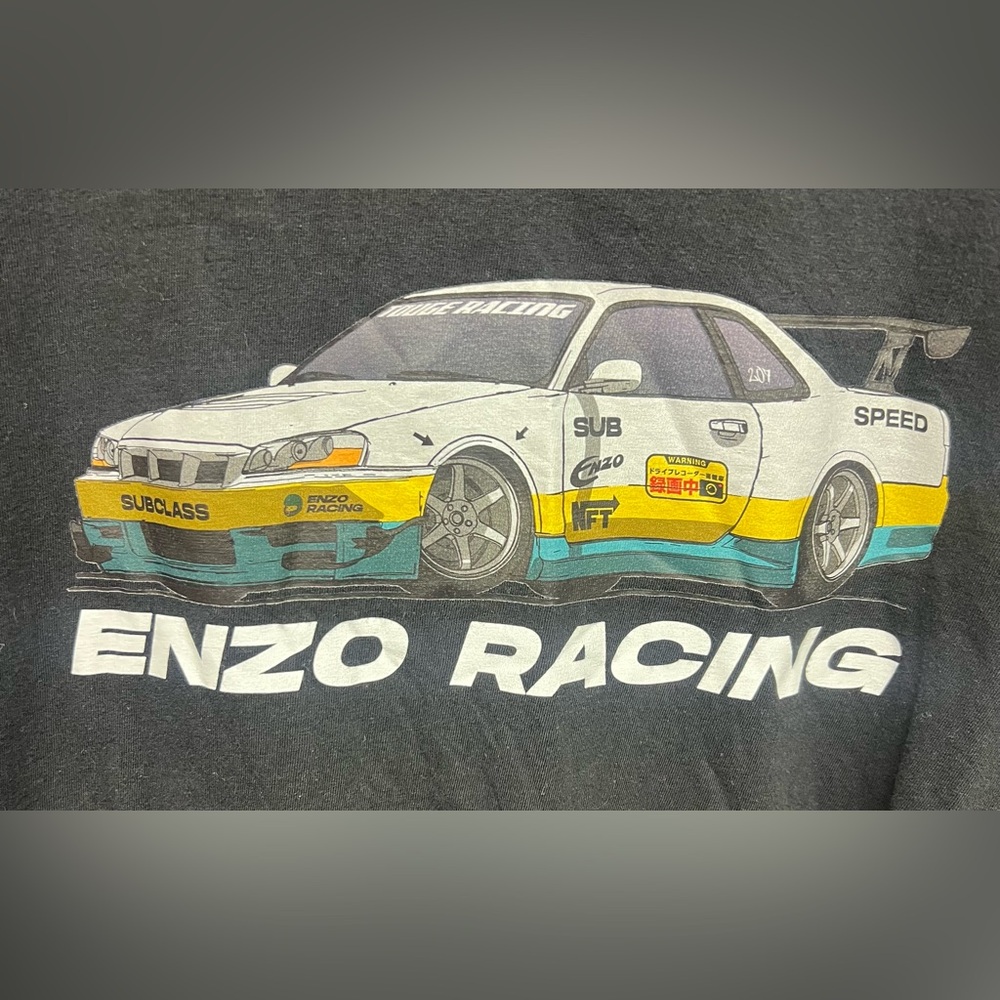 Enzo Racing-Gildan, Soft‎ Style, Size:Large, Black - Picture 3 of 4